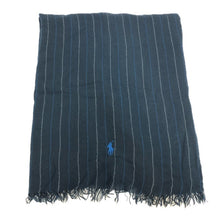 画像をギャラリービューアに読み込む, POLO RALPH LAUREN ポロ・ラルフローレン ストライプ柄 ストール ネイビー【中古】 ユニセックス
