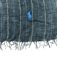 画像をギャラリービューアに読み込む, POLO RALPH LAUREN ポロ・ラルフローレン ストライプ柄 ストール ネイビー【中古】 ユニセックス
