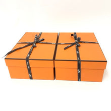 画像をギャラリービューアに読み込む, HERMES エルメス 空箱 靴箱 シューズ袋(2足分) ショッパー リボン 各2点セット 070 BIS ▲【中古】
