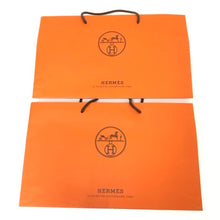 画像をギャラリービューアに読み込む, HERMES エルメス 空箱 靴箱 シューズ袋(2足分) ショッパー リボン 各2点セット 070 BIS ▲【中古】
