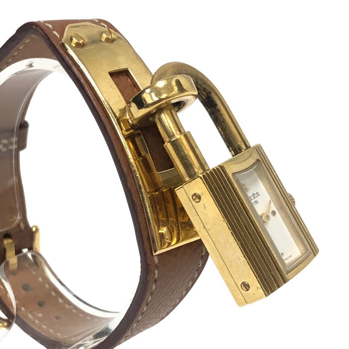 HERMES エルメス ケリーウォッチ 腕時計 ゴールド ブラウン OZ刻印