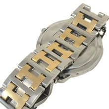 将图片加载到图库查看器，HERMES エルメス 36mm クリッパー CL6.720 腕時計 ステンレススチール/GP コンビ クオーツ ホワイト文字盤【中古】 メンズ
