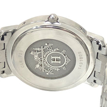 将图片加载到图库查看器，HERMES エルメス 36mm クリッパー CL6.720 腕時計 ステンレススチール/GP コンビ クオーツ ホワイト文字盤【中古】 メンズ
