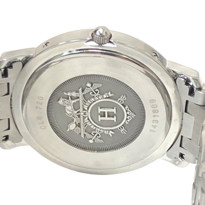 HERMES エルメス 36mm クリッパー CL6.720 腕時計 ステンレススチール